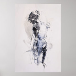 Abstracte Vrouw Figuur Art - Poster