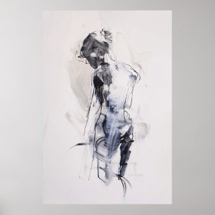 Abstracte Vrouw Figuur Art - Poster