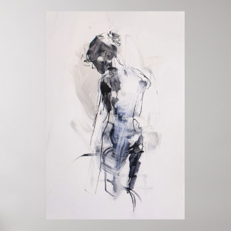 Abstracte Vrouw Figuur Art - Poster