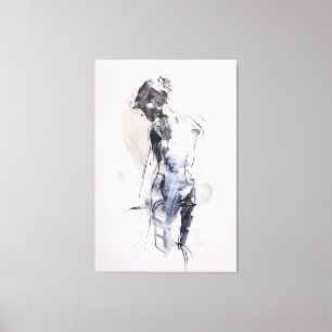 Abstracte vrouw figuur - canvas afdruk