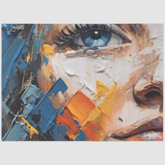 Abstracte vrouw I Tissuepapier (Voorkant)