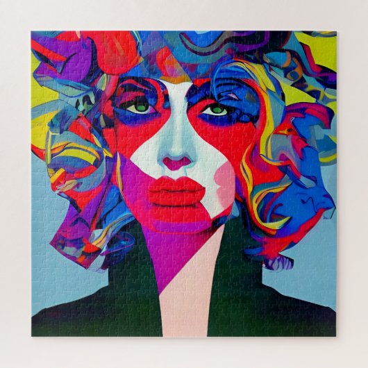 Abstracte vrouw legpuzzel (Verticaal)