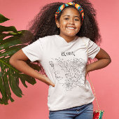 Abstracte vrouw lijn kunst, bohemian boho t-shirt