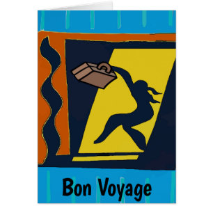 Abstracte vrouw met gitcase