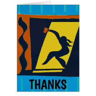 Abstracte vrouw met koffie