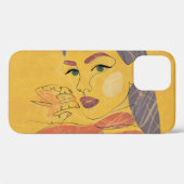 Abstracte vrouw: minimalistisch lijnportret Case-Mate iPhone case (Achterkant (horizontaal))