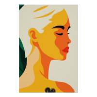 Abstracte vrouw Portret Hart Tattoo Modern