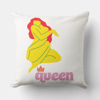 Abstracte Vrouw Silhouet Koningin Kussen