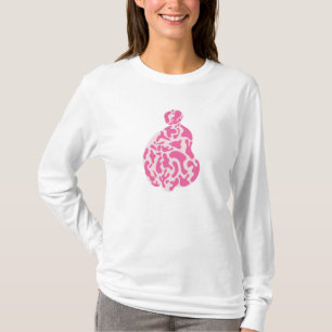 Abstracte vrouwen zitten t-shirt