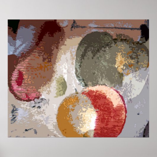 Abstracte vruchten poster (Voorkant)