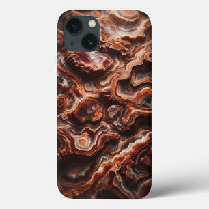 Abstracte vurige agaat gelaagde telefoonhoes - Aar iPhone 13 Hoesje