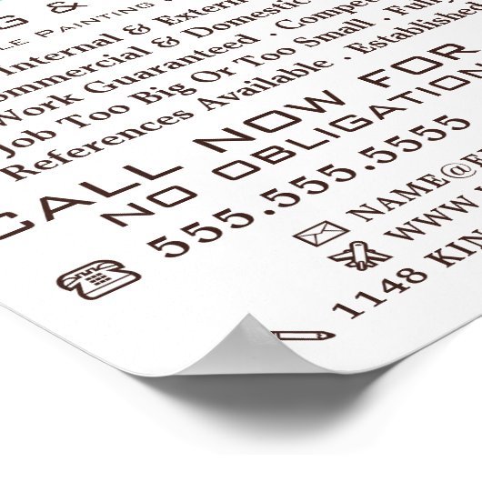 Abstracte wand, schilder en decorator poster (Hoek)