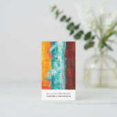 Abstracte wand, schilder en decorator visitekaartje (Staand voorkant)