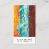 Abstracte wand, schilder en decorator visitekaartje (Voorkant)