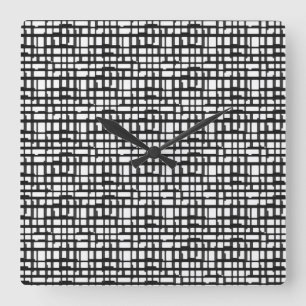 Abstracte wandklok voor optisch raster vierkante klok