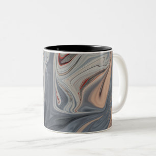 Abstracte wandkunst Beste moderne kunst Tweekleurige Koffiemok