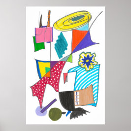 Abstracte wandkunst poster