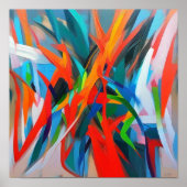 Abstracte wandkunst van Chaos Poster (Voorkant)