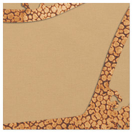 Abstracte Warm Copper Leaves Skeletten Stof