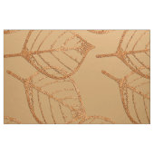 Abstracte Warm Copper Leaves Skeletten Stof (Fat Quarter)