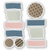 Abstracte Washi Tape Scrapbooking Stickers (Voorkant)