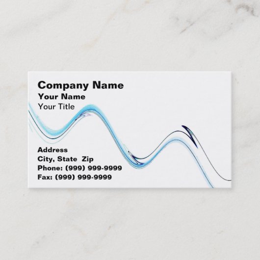 Abstracte watergolven visitekaartje (Voorkant)