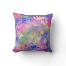 Abstracte Waterverf Accent Pillow