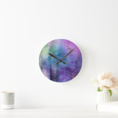 abstracte waterverf achtergrond op papier 2 ronde klok (Huis)