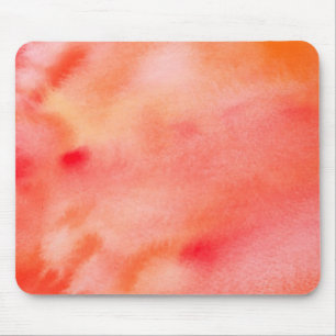 Abstracte Waterverf Achtergrond - Oranje Muismat