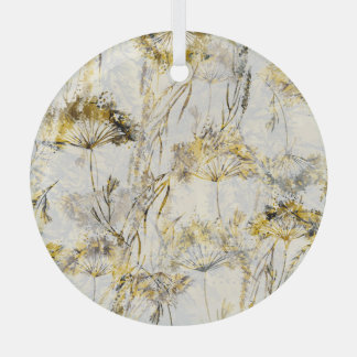 Abstracte waterverf achtergrond: paardenbloem, jen glas ornament