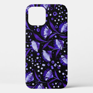 Abstracte Waterverf Anjer Bloemen Patroon iPhone 12 Hoesje