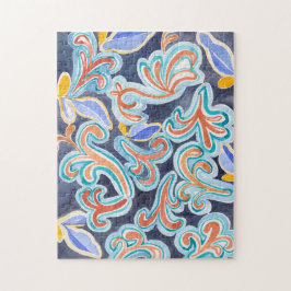  Abstracte Waterverf Art Jigzaag Puzzle Legpuzzel