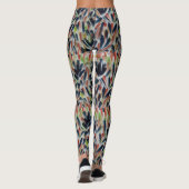 Abstracte Waterverf Art Leggings (Achterkant)