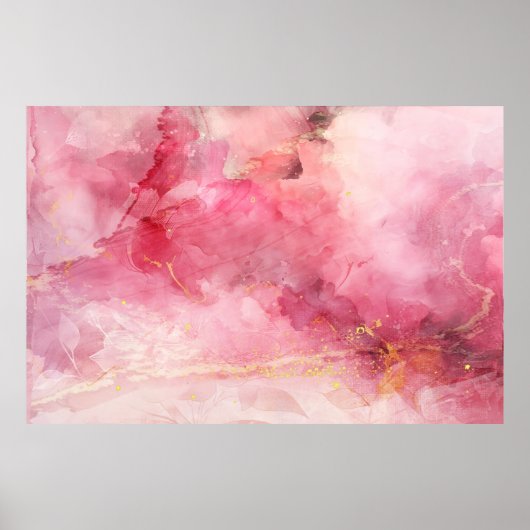 Abstracte Waterverf Art Poster (Voorkant)