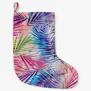 Abstracte Waterverf bladeren allover patroon Kleine Kerstsok