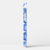 Abstracte Waterverf Blauwe Stippen Case-Mate iPhone Case (Achterkant / Rechts)