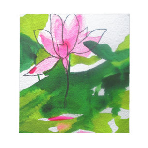 Abstracte waterverf bloemen notitieblok