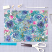 Abstracte Waterverf bloemen ontkoppeling Tissuepapier (Craft)