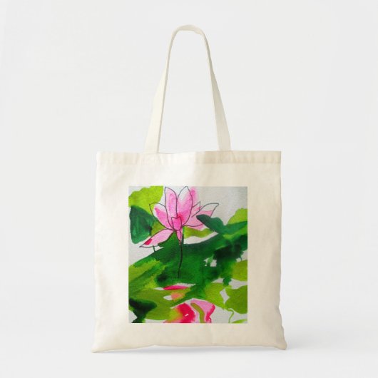 Abstracte waterverf bloemen tote bag (Voorkant)