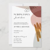 Abstracte Waterverf bruiloft receptie Kaart (Voorkant)