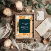 Abstracte Waterverf Brush Stroke Bruiloft Kaart