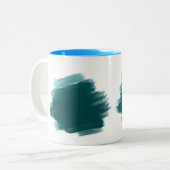 Abstracte Waterverf Brush Stroke Coffee Mok (Voorkant links)
