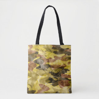 Abstracte Waterverf: Camouflage Tie Dye Draagtas