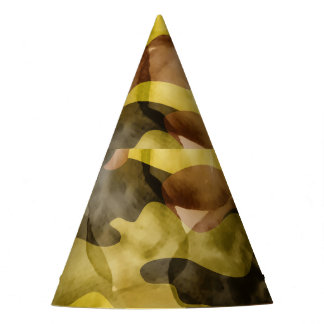 Abstracte Waterverf: Camouflage Tie Dye Feesthoedjes