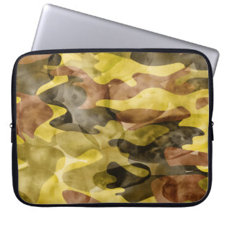 Abstracte Waterverf: Camouflage Tie Dye Laptop Sleeve