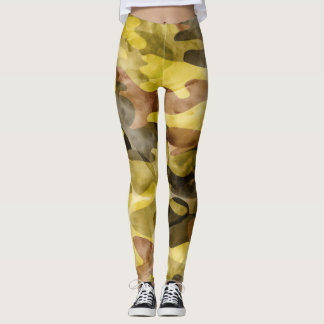 Abstracte Waterverf: Camouflage Tie Dye Leggings