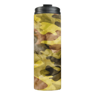Abstracte Waterverf: Camouflage Tie Dye Thermosbeker