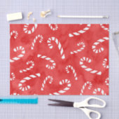 Abstracte Waterverf Candy Cane Pattern Tissuepapier (Craft)