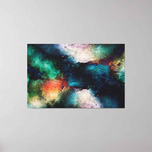 Abstracte Waterverf Canvas Afdruk (Voorkant)