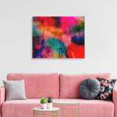 Abstracte Waterverf Canvas Afdruk (Insitu (Woonkamer))